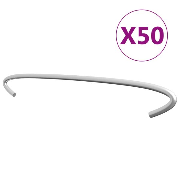 Ganchos para gabiões 50 pcs aço galvanizado 40 cm