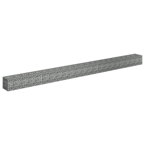Canteiro elevado/cesto gabião 450x30x30 cm aço galvanizado - Image 3