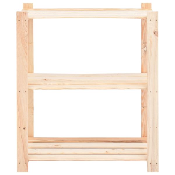 Unidade arrumação c/ 3 prateleiras 80x38x90 cm pinho 150 kg - Image 3