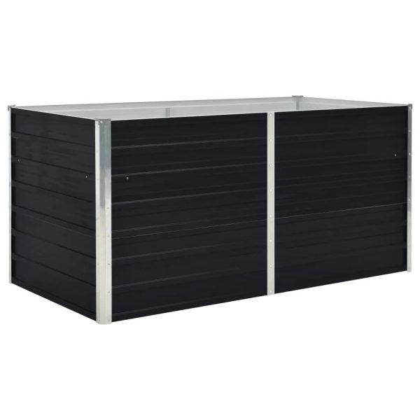 Canteiro jardim elevado 160x80x45cm aço galvanizado antracite - Image 2