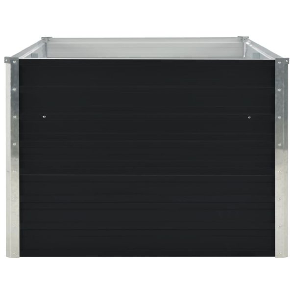 Canteiro jardim elevado 160x80x45cm aço galvanizado antracite - Image 3