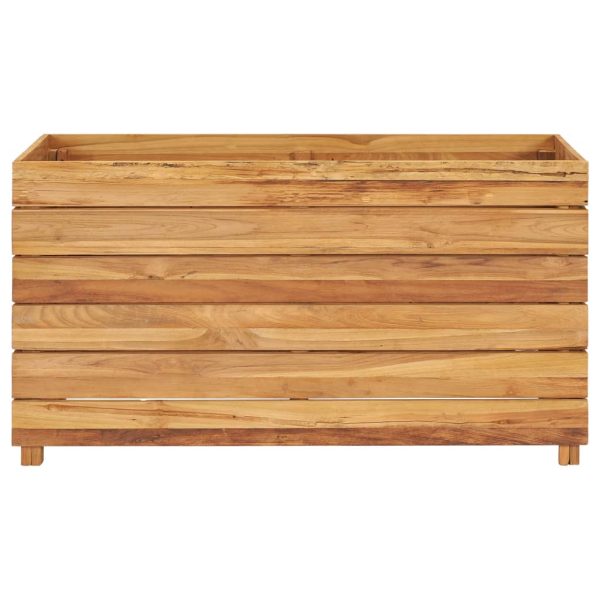 Floreira 100x40x55 cm teca reciclada e aço - Image 3