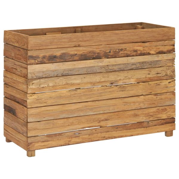Floreira 100x40x72 cm teca reciclada e aço - Image 2