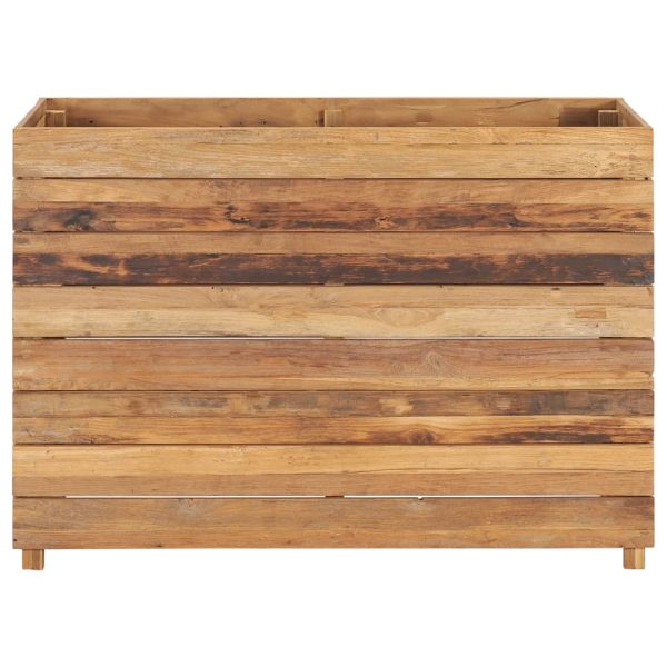 Floreira 100x40x72 cm teca reciclada e aço - Image 3