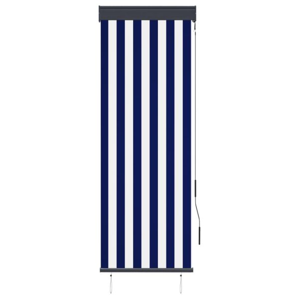 Estore de rolo para exterior 60x250 cm azul e branco - Image 2
