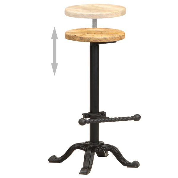 Cadeiras de bar 2 pcs madeira de mangueira maciça - Image 3