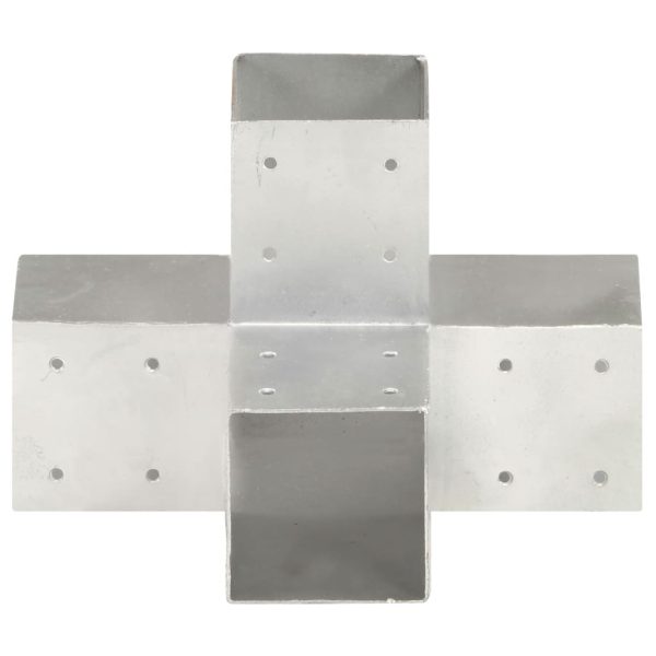 Bases para poste em forma de X 4 pcs 91x91 mm metal galvanizado - Image 3