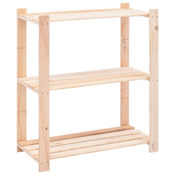 3 unidades arrumação 3 prateleiras 80x38x90cm pinho 150 kg - Image 3