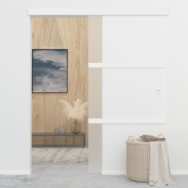 Porta deslizante batente suave vidro ESG/alumínio 90x205 cm - Image 3
