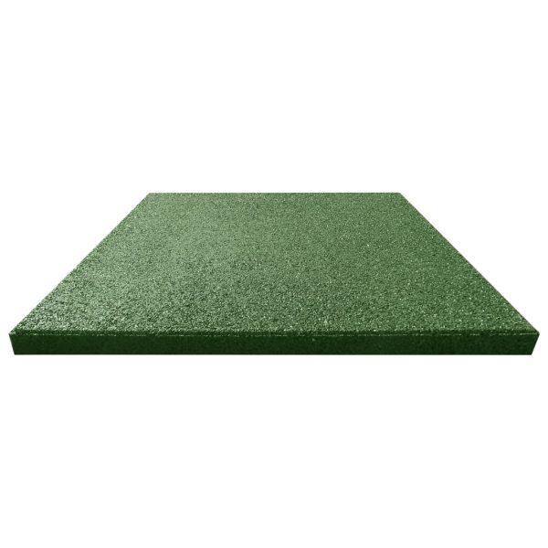 Ladrilhos prot. contra quedas 12 pcs borracha 50x50x3 cm verde - Image 3