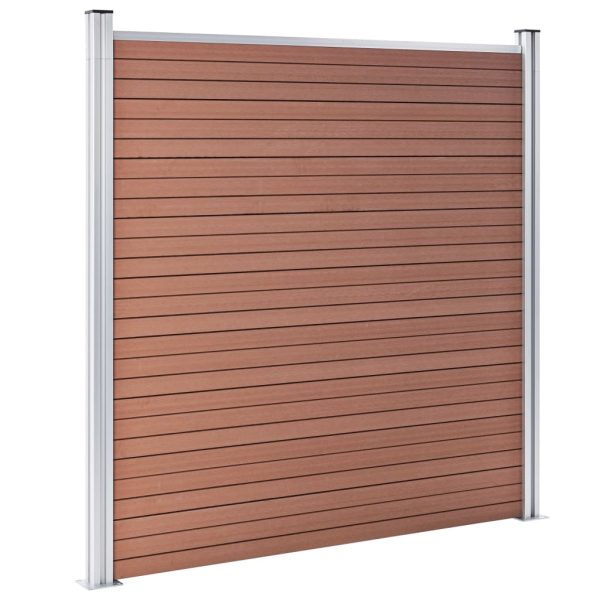 Painel de vedação para jardim 699x186 cm WPC castanho - Image 2