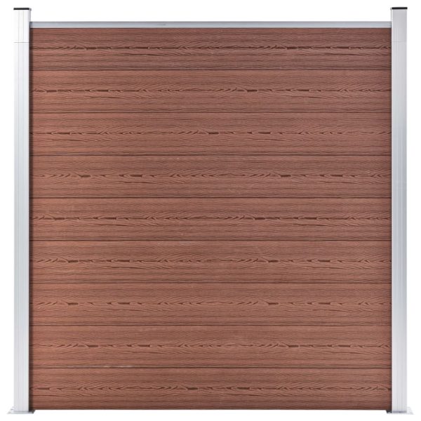 Painel de vedação para jardim 1564x186 cm WPC castanho - Image 2