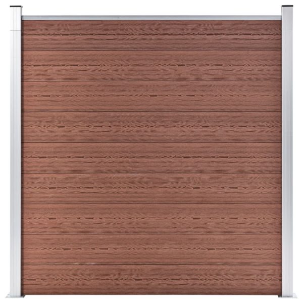 Painel vedação WPC 8 quadrados +1 inclinado 1484x186cm castanho - Image 2
