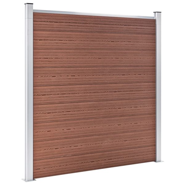 Painel vedação WPC 8 quadrados +1 inclinado 1484x186cm castanho - Image 3