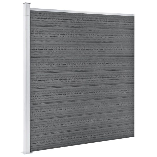 Painel de vedação para jardim 1564x186 cm WPC cinzento - Image 2