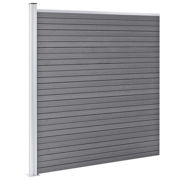 Painel de vedação para jardim 1564x186 cm WPC cinzento - Image 3