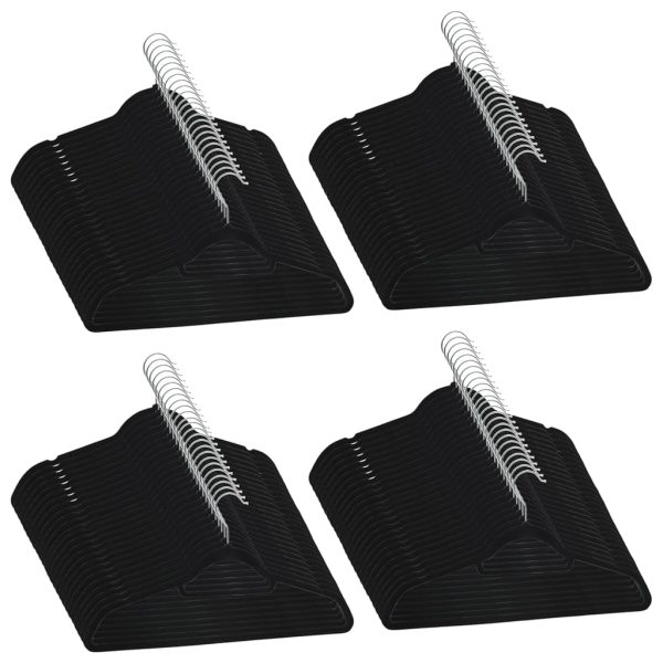 100 pcs conjunto de cabides antiderrapantes veludo preto - Image 2