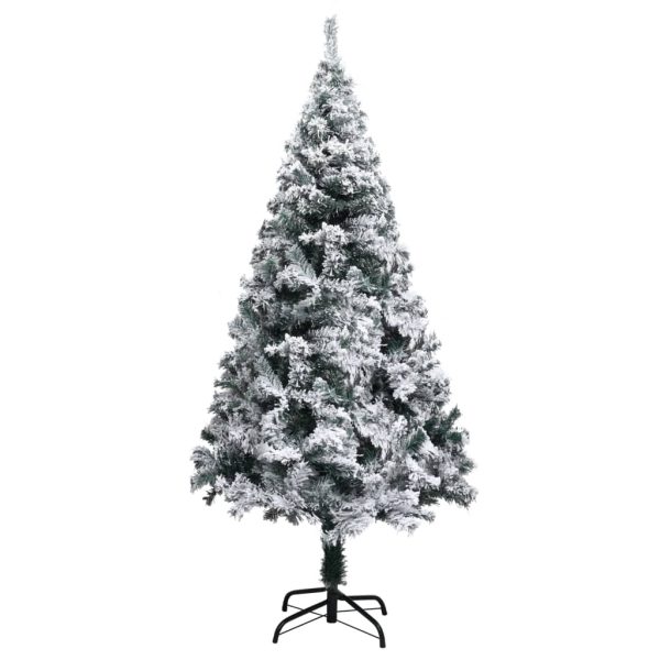 Árvore de Natal artificial c/ flocos de neve 150 cm PVC verde - Image 2