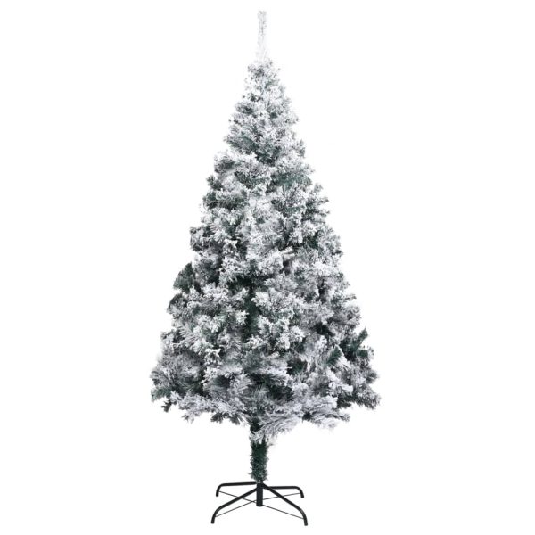 Árvore de Natal artificial c/ flocos de neve 180 cm PVC verde - Image 2