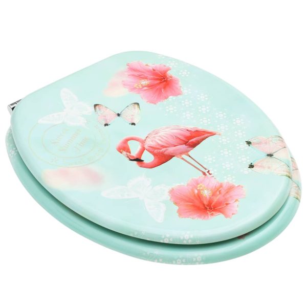 Assento de sanita com tampa MDF design flamingo - Image 3