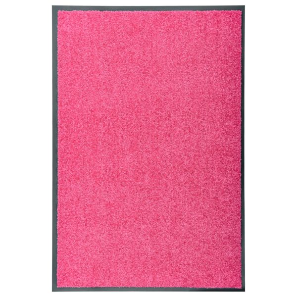 Tapete de porta lavável 60x90 cm rosa