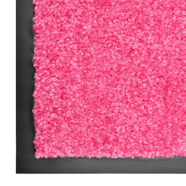 Tapete de porta lavável 60x90 cm rosa - Image 3