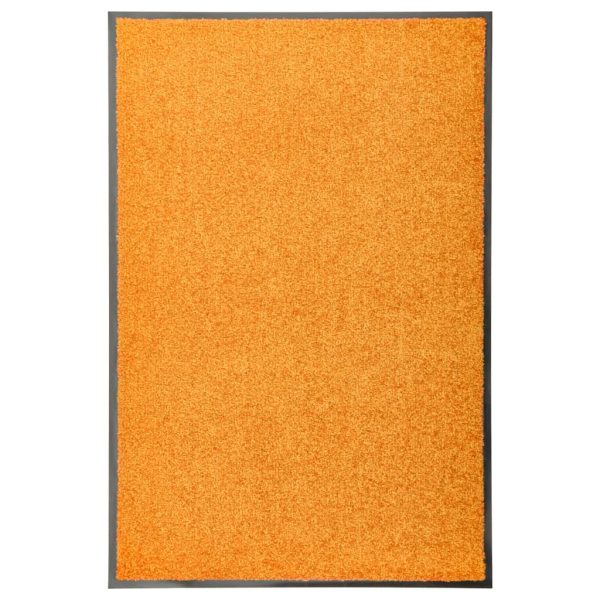 Tapete de porta lavável 60x90 cm laranja