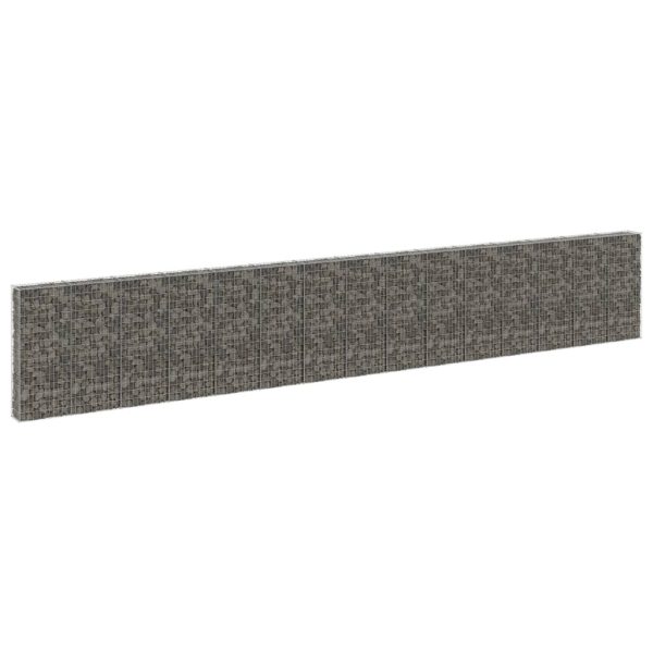 Muro gabião com tampas aço galvanizado 900x30x150 cm