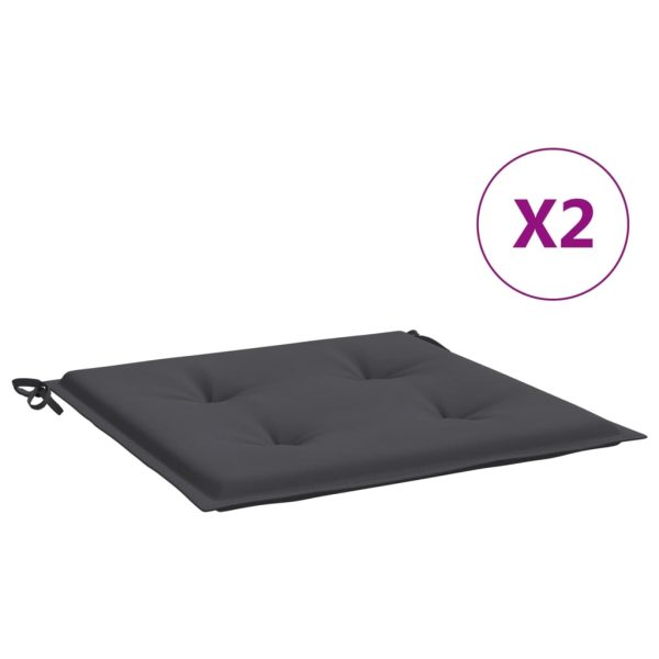 Almofadões p/ cadeiras jardim 2pcs 40x40x3 cm oxford antracite