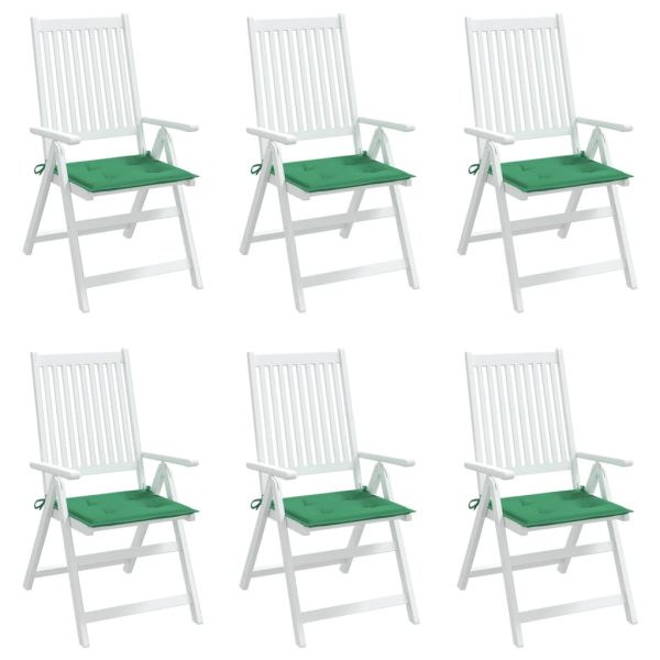 Almofadões p/ cadeiras jardim 6pcs 40x40x3 cm oxford verde - Image 3