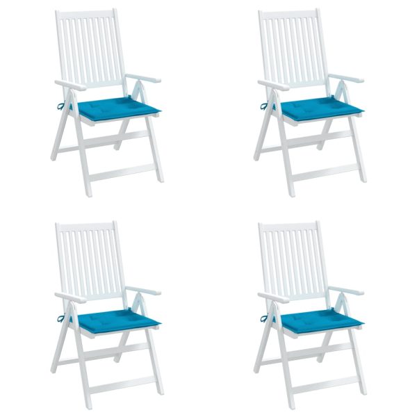 Almofadões p/ cadeiras de jardim 4 pcs tecido oxford azul - Image 3