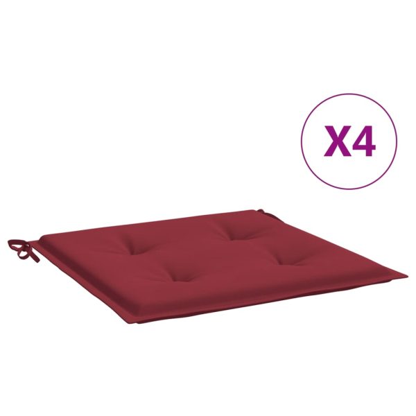 Almofadões p/ cadeiras jardim 4pcs tecido oxford vermelho tinto