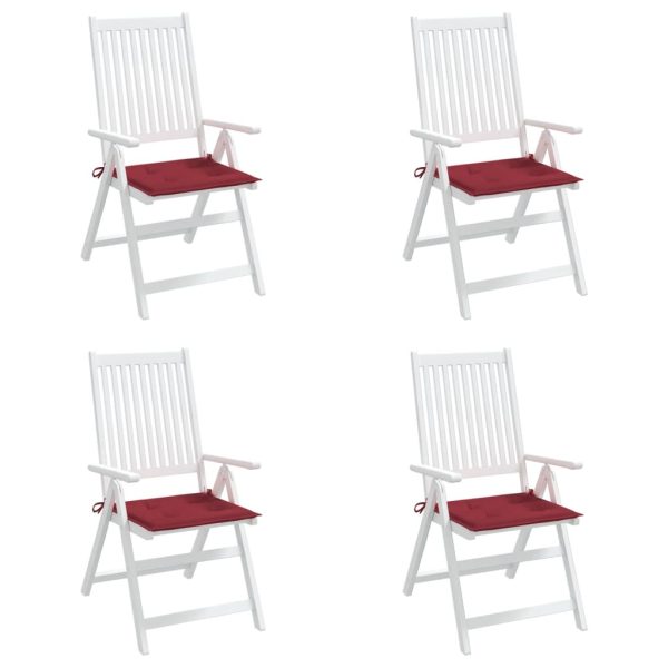 Almofadões p/ cadeiras jardim 4pcs tecido oxford vermelho tinto - Image 3