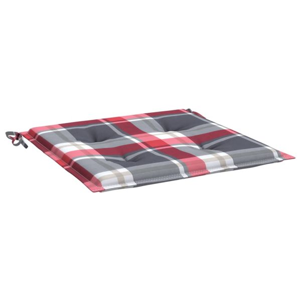 Almofadões cadeiras jardim 4pcs tecido oxford xadrez vermelho - Image 2