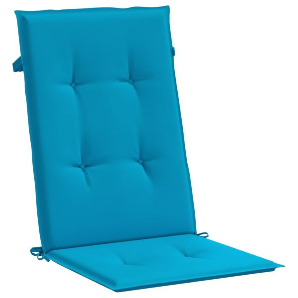 Almofadões para cadeiras altas de jardim 6 pcs tecido azul - Image 3