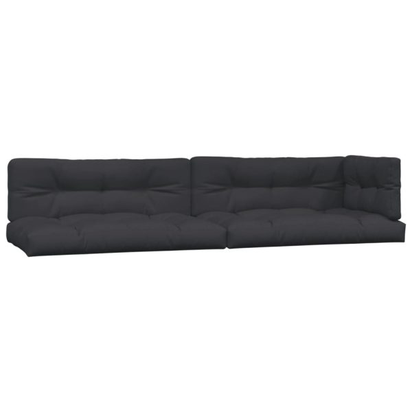 Almofadões para paletes 5 pcs tecido preto - Image 2