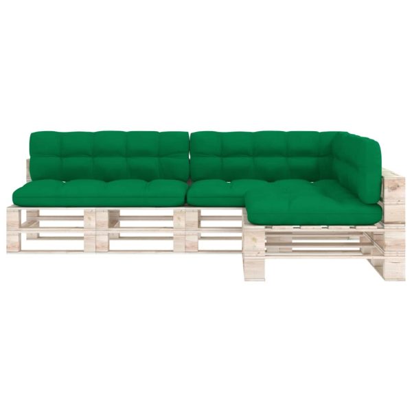 Almofadões para sofás de paletes 7 pcs verde - Image 3