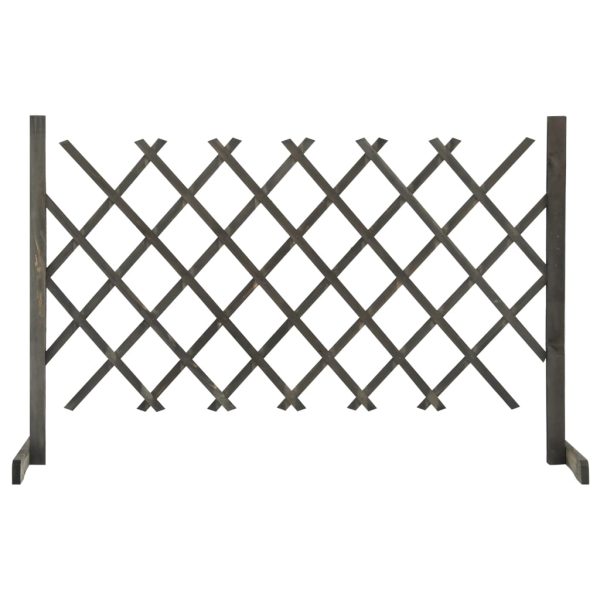 Vedação em treliça para jardim 120x90 cm abeto maciço cinzento