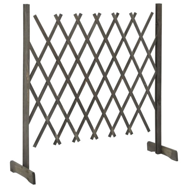 Vedação em treliça para jardim 120x90 cm abeto maciço cinzento - Image 2