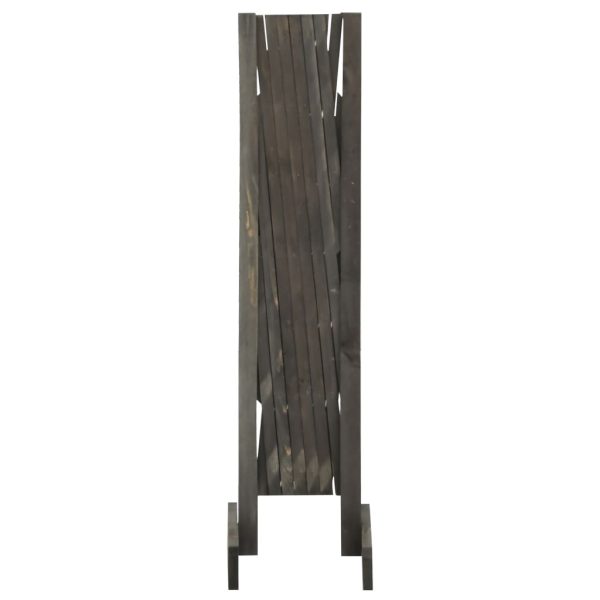 Vedação em treliça para jardim 120x90 cm abeto maciço cinzento - Image 3