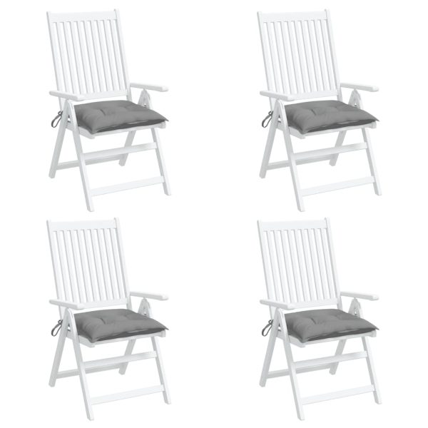 Almofadões de cadeira 4 pcs 40x40x7 cm tecido oxford cinza - Image 2