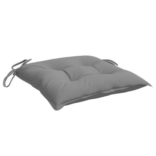 Almofadões de cadeira 4 pcs 40x40x7 cm tecido oxford cinza - Image 3