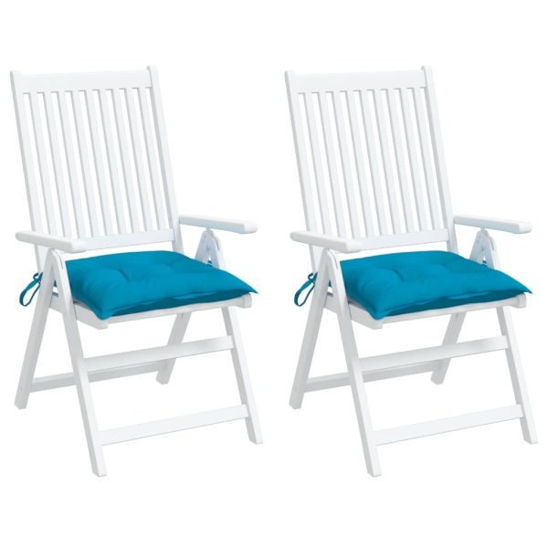 Almofadões de cadeira 2 pcs 40x40x7 cm tecido oxford azul-claro - Image 2