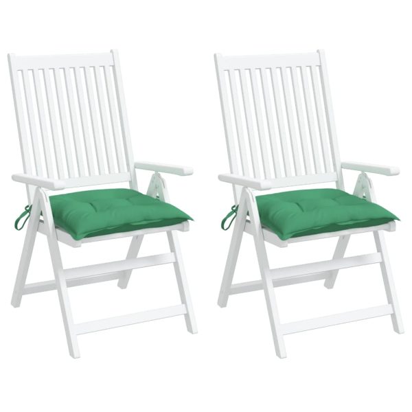 Almofadões de cadeira 2 pcs 40x40x7 cm tecido oxford verde - Image 2
