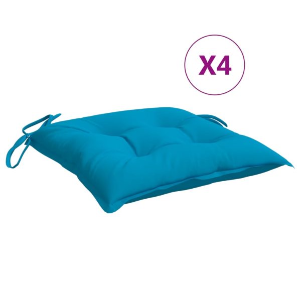 Almofadões de cadeira 4 pcs 50x50x7 cm tecido oxford azul-claro