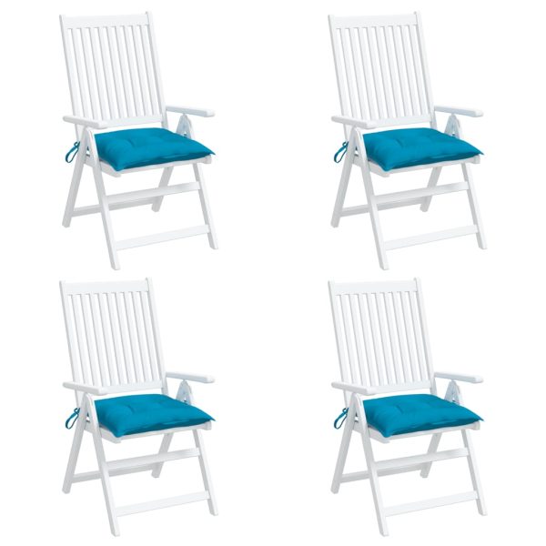 Almofadões de cadeira 4 pcs 50x50x7 cm tecido oxford azul-claro - Image 2