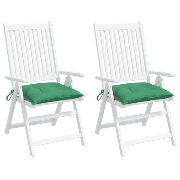 Almofadões de cadeira 2 pcs 50x50x7 cm tecido oxford verde - Image 2