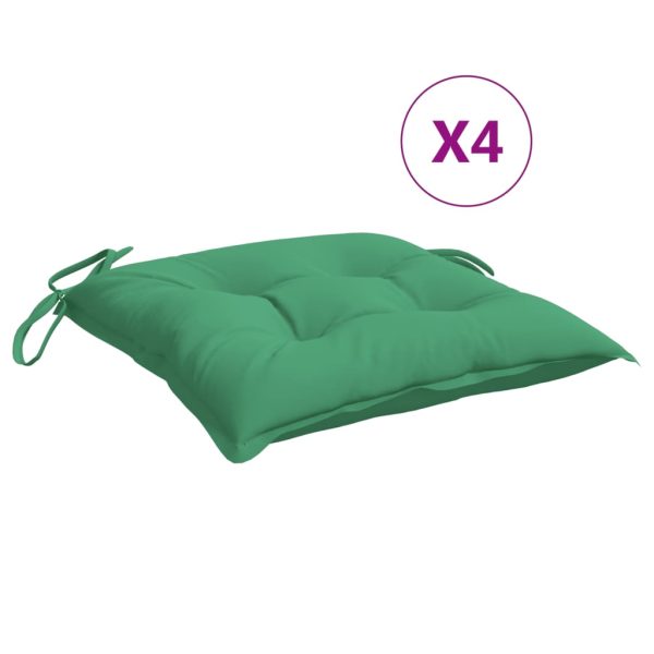 Almofadões de cadeira 4 pcs 50x50x7 cm tecido oxford verde