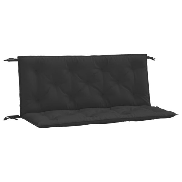 Almofadões banco jardim 2 pcs 120x50x7cm tecido oxford preto