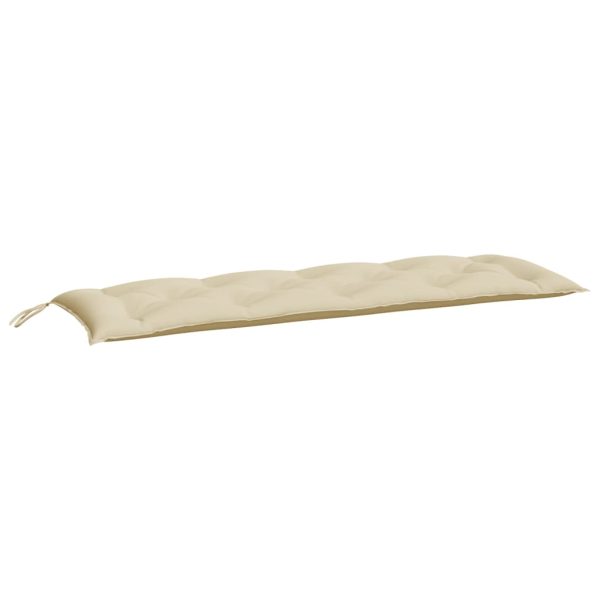 Almofadões banco jardim 2 pcs 150x50x7cm tecido oxford bege - Image 3
